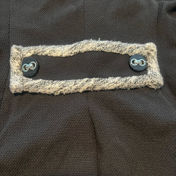 New York & Company 7th Avenue Design Studio Black Suit Jacket with Tweed Trim - Picture 3 of 6